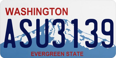 WA license plate ASU3139