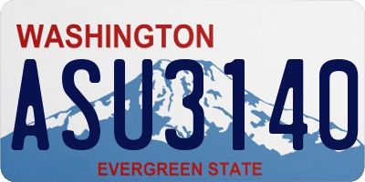 WA license plate ASU3140