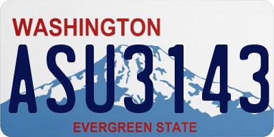 WA license plate ASU3143