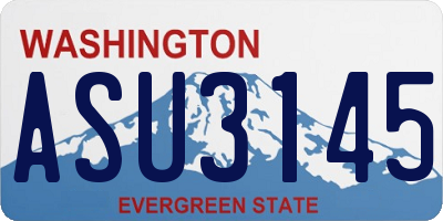 WA license plate ASU3145