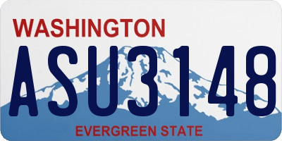 WA license plate ASU3148