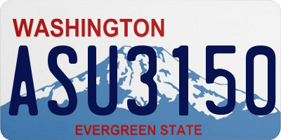 WA license plate ASU3150