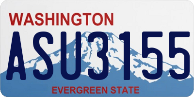 WA license plate ASU3155