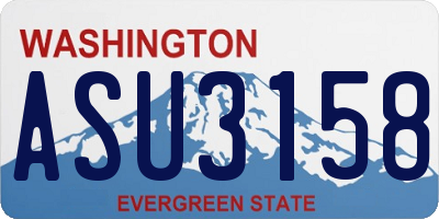 WA license plate ASU3158