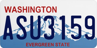 WA license plate ASU3159
