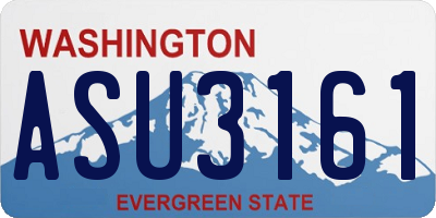 WA license plate ASU3161