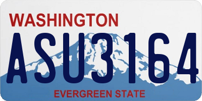 WA license plate ASU3164