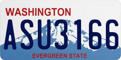WA license plate ASU3166