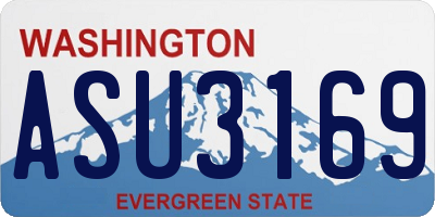 WA license plate ASU3169