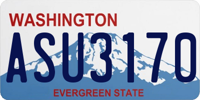 WA license plate ASU3170