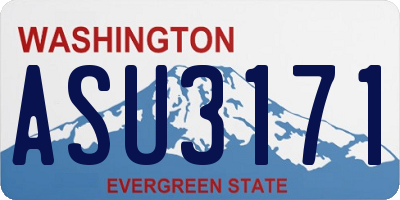 WA license plate ASU3171