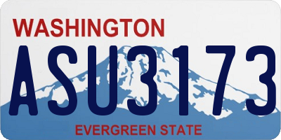 WA license plate ASU3173