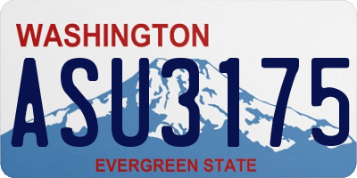WA license plate ASU3175