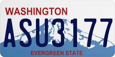 WA license plate ASU3177