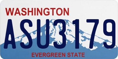 WA license plate ASU3179