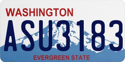 WA license plate ASU3183