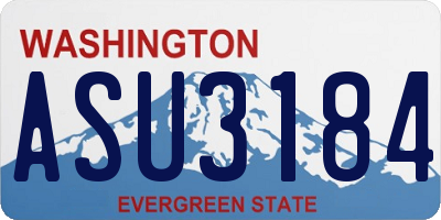 WA license plate ASU3184