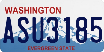 WA license plate ASU3185