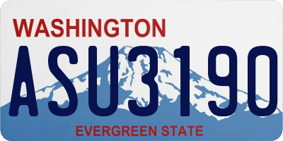 WA license plate ASU3190