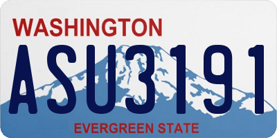 WA license plate ASU3191