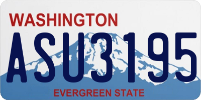 WA license plate ASU3195