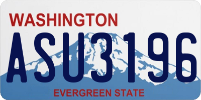 WA license plate ASU3196
