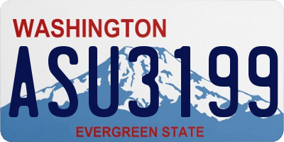 WA license plate ASU3199