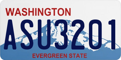 WA license plate ASU3201