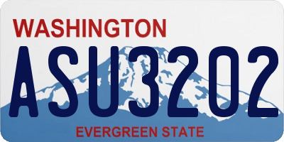 WA license plate ASU3202