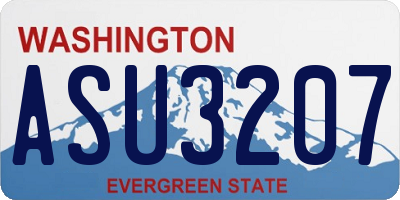 WA license plate ASU3207