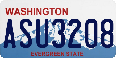 WA license plate ASU3208