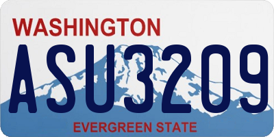 WA license plate ASU3209