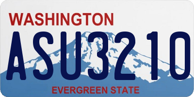 WA license plate ASU3210