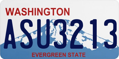 WA license plate ASU3213