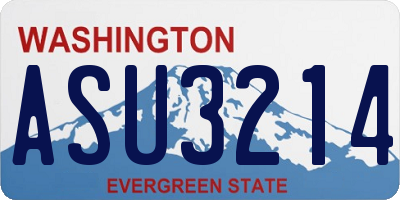 WA license plate ASU3214
