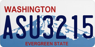 WA license plate ASU3215