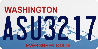 WA license plate ASU3217