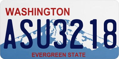 WA license plate ASU3218