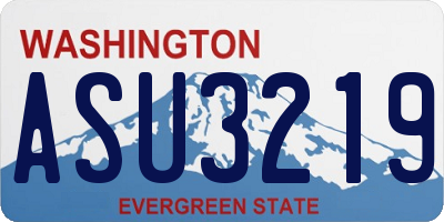 WA license plate ASU3219