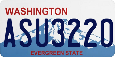 WA license plate ASU3220