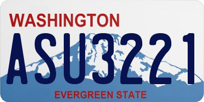 WA license plate ASU3221