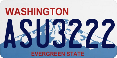 WA license plate ASU3222