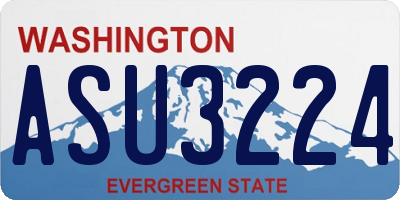 WA license plate ASU3224