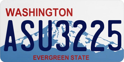 WA license plate ASU3225