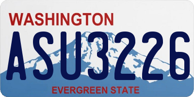 WA license plate ASU3226
