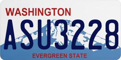 WA license plate ASU3228