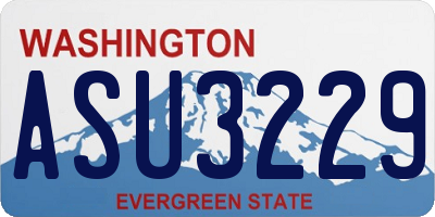 WA license plate ASU3229