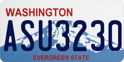 WA license plate ASU3230