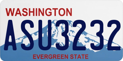 WA license plate ASU3232