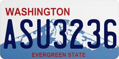 WA license plate ASU3236